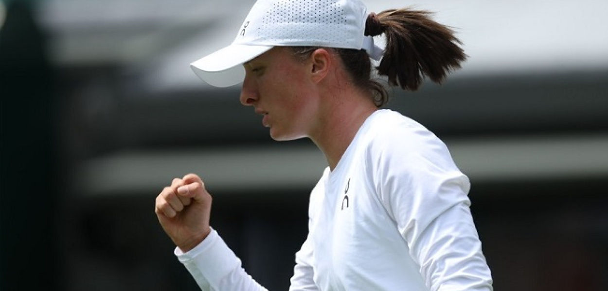 Tenis. Wimbledon 2023 w Londynie - Iga Świątek wygrała z Lin Zhu