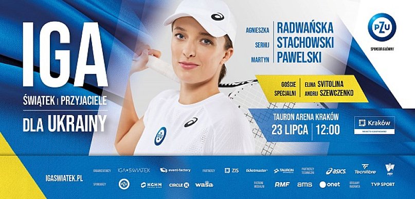  Tenis. Charytatywny mecz "Iga Świątek i Przyjaciele dla Ukrainy" - druga…