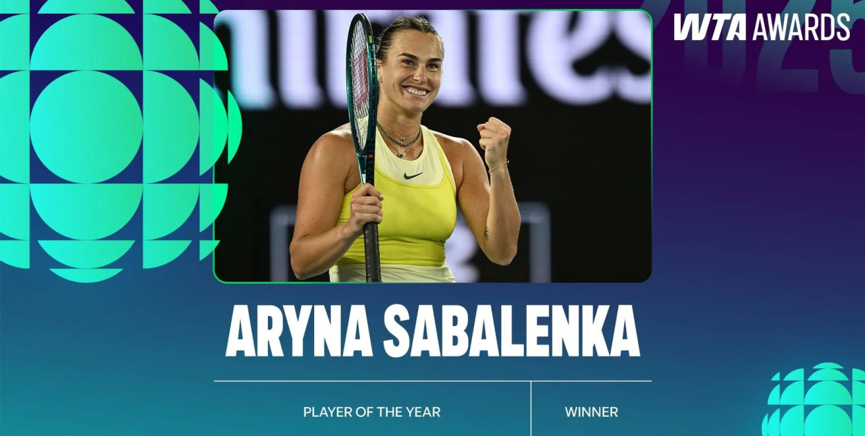 Ogłoszono zwyciężczynie WTA Player Awards 2025, triumf Sabalenki