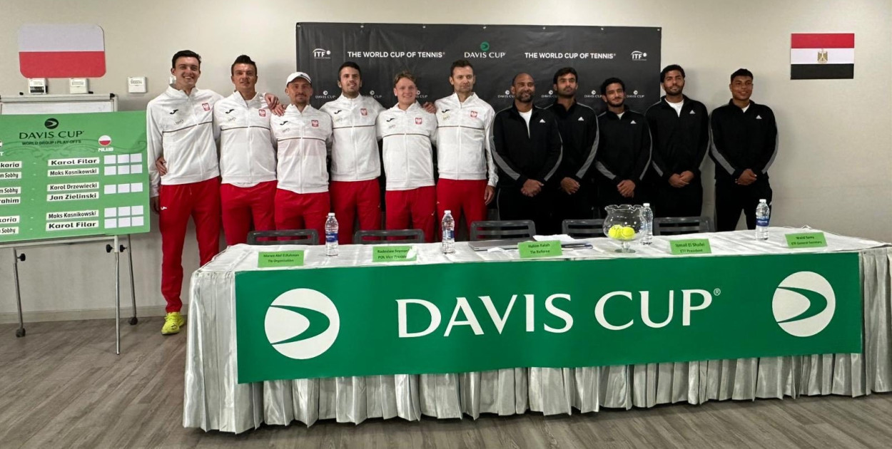 Mecz Pucharu Davisa Egipt - Polska 0:0 w Kairze - losowanie