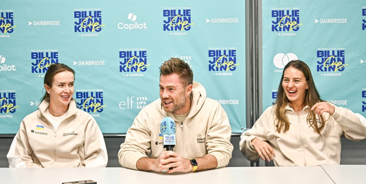 Elina Svitolina i Marta Kostyuk przed meczem z Polkami w BJK Cup