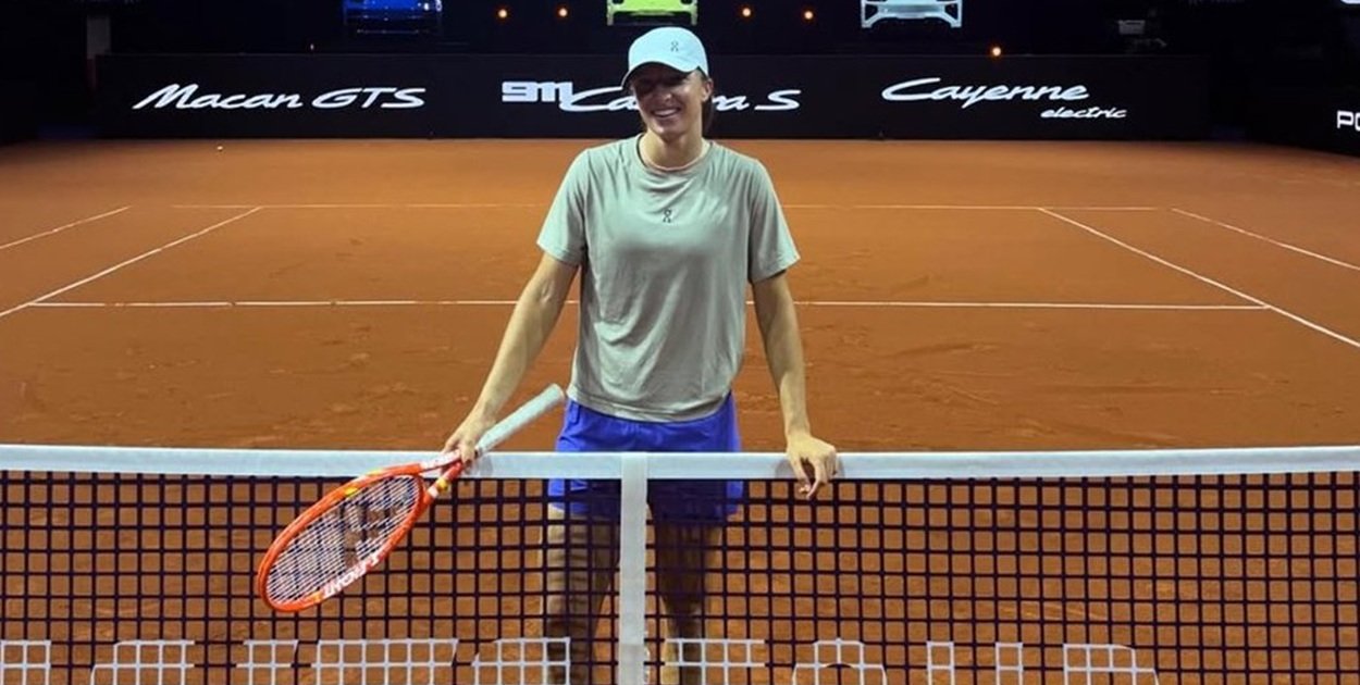 Iga Świątek trenowała w Stuttgarcie - losowanie w sobotę